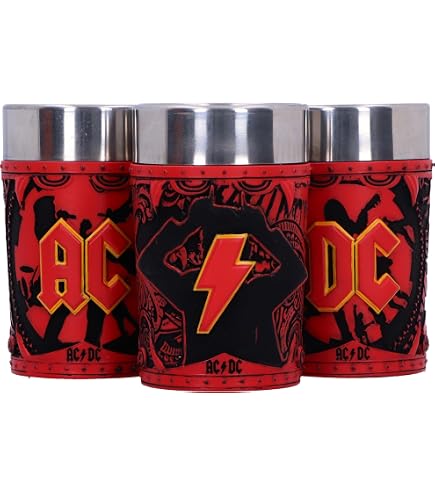 Amazon.com | ICUP AC/DC Icons 4 Piece Shot Glass Set: Shot Glasses