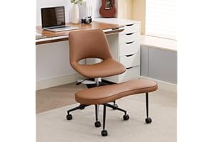 Ergonomic Cross Legged Office Chair with Wheels, 360° Swivel ADHD Chairs for Adults, Height Adjustable Seat for Meditation, Y