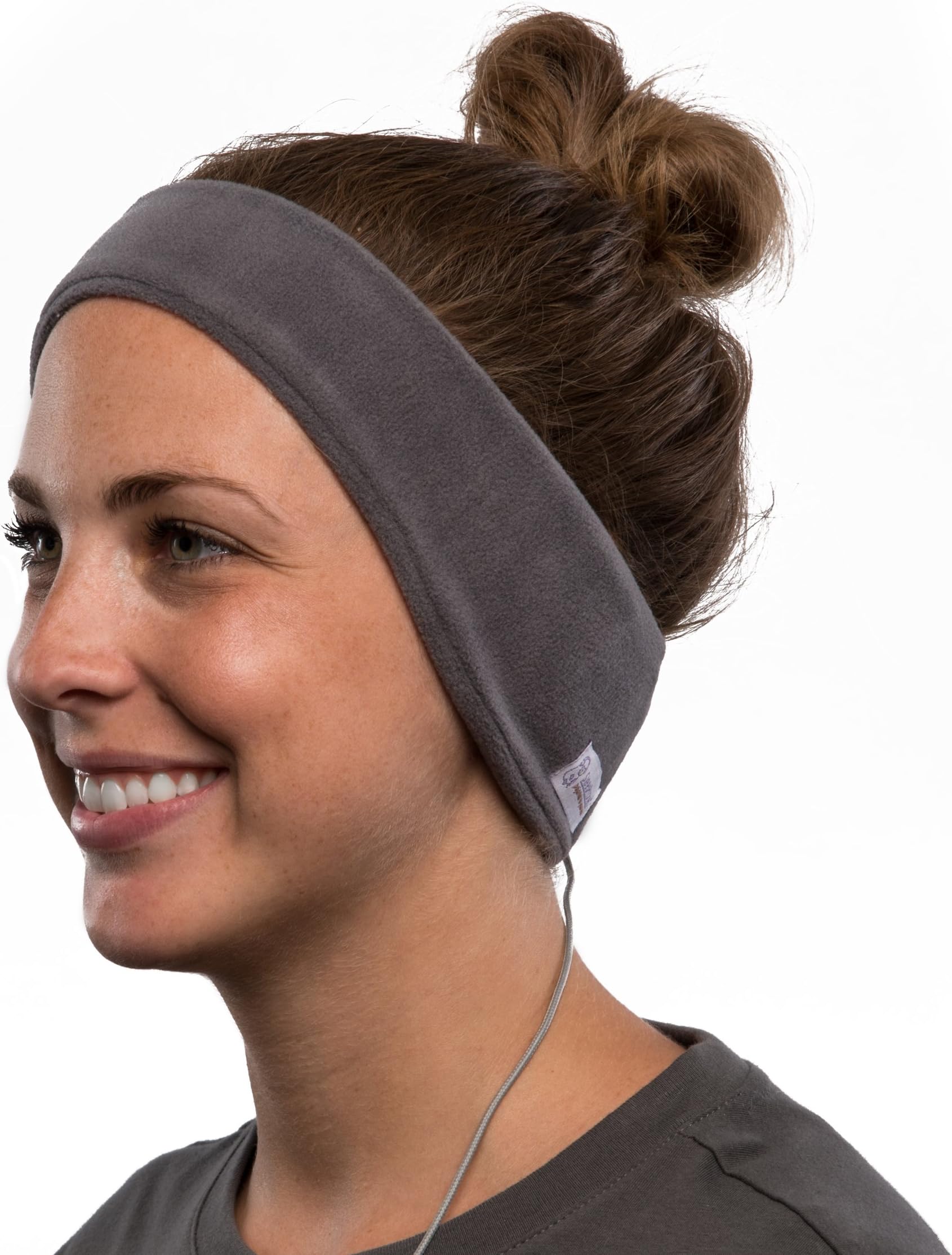 Acoustic Sheep SleepPhones v.6 Classic Fleece Headband Headphones (Large/Extra Large, Grey)