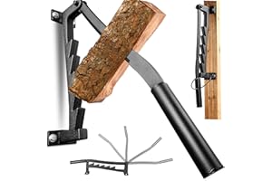 Voltstorm Wall Mounted Wood Splitter, Kindling Splitter for Wood, Portable Manual Log Splitter, Heavy Duty Firewood Splitter for Camping, Household, Indoors & Outdoors