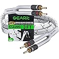 GearIT 12AWG Premium Heavy Duty Braided Speaker Wire (3 Feet) with Dual Gold Plated Banana Plug Tips - Oxygen-Free Copper (OFC) Construction, White