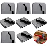 Aceorbit 8 Pcs Replacement Cushion Clamp Pads for Work Protecting | Anti Scratch Workbench Protection for Woodworking Metalworking, Pony Clamps Vise Jaw Compatible, Black Non Slip Rubber