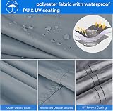 Emwel Hanging Chair Cover 190x115cm Egg Swing Outdoor Waterproof Dustproof view 3