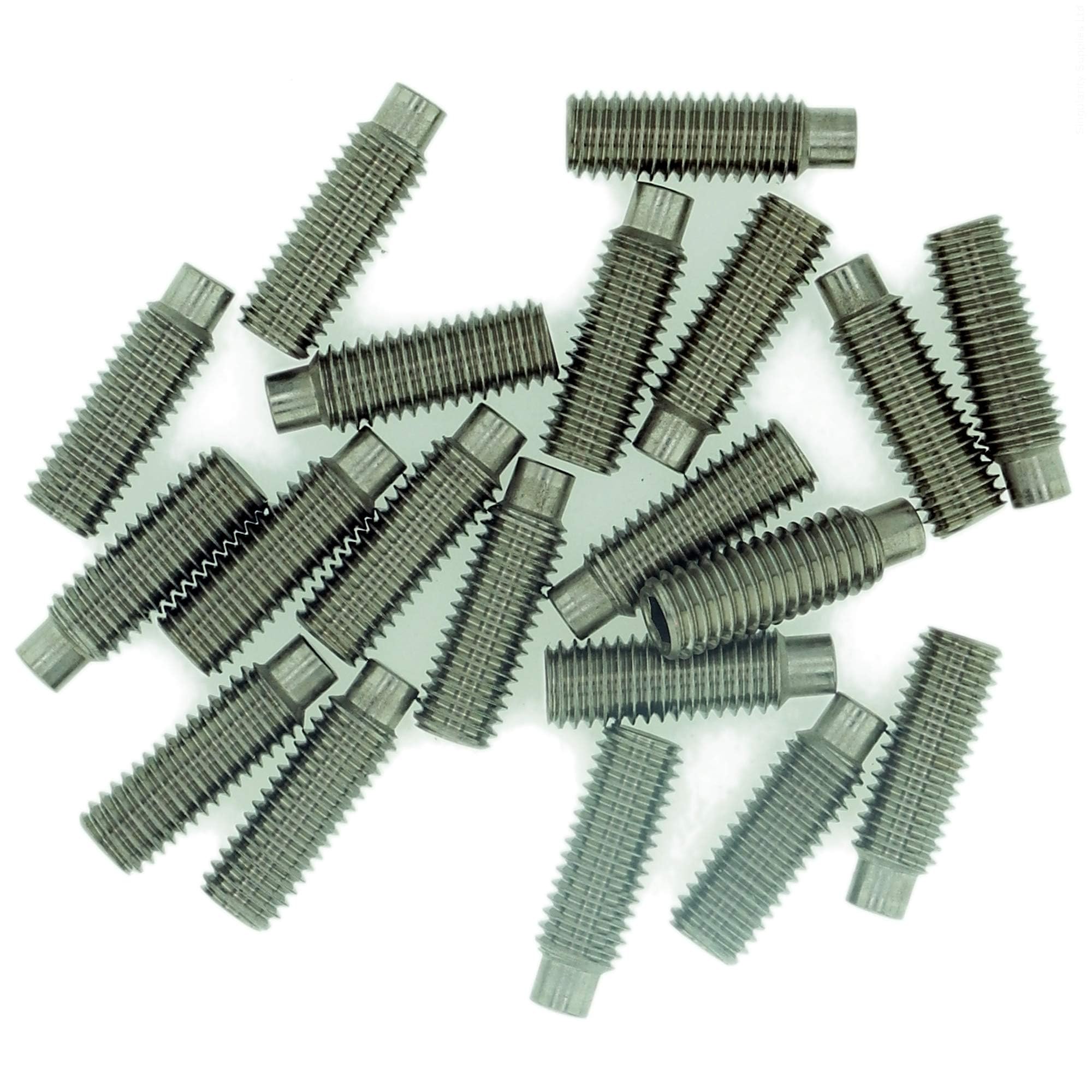TOP-VIGOR 20Pcs Cone Cup Point Grub Screws, M6 x 20mm Hex Head Socket Screws Set Assorted, Threads Screws for Door Handle, Faucet, Light Fixture Home Repairs, Fixtures