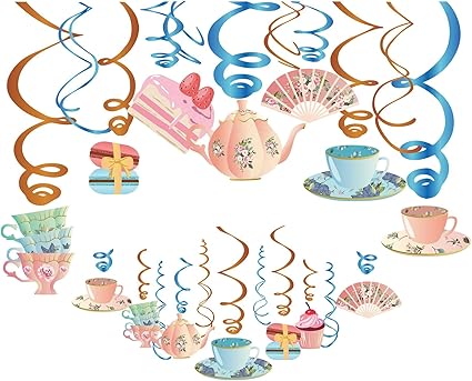 Amazon Com Kristin Paradise 30ct Tea Time Hanging Swirl