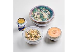 Stasher Silicone Stretch Lids, Variety 4-Pack, Reusable Food Covers for Bowls, Jars, Cups, Microwave, Dishwasher, Oven Safe, 