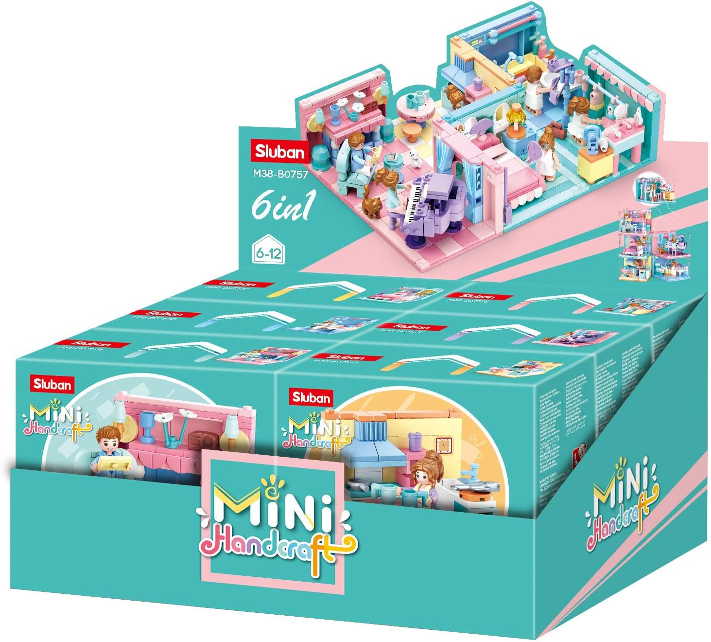 Sluban MINI HANDCRAFT 6PCS/DISPLAY BOX (660pcs), Small