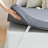 Memory Foam Mattress Topper, 3 inch Twin XL Mattress Topper with Removable Soft Cover, Bed Topper for Dorm, Travel, Guest Mat, Non-Slip Design & Pressure Relief Back Pain, Grey