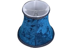 MOBUTOFU Lampshade Cover Clip-On Bedside and Chandelier Lamps, Bell Shape Fabric Light Filter, Midnight Blue