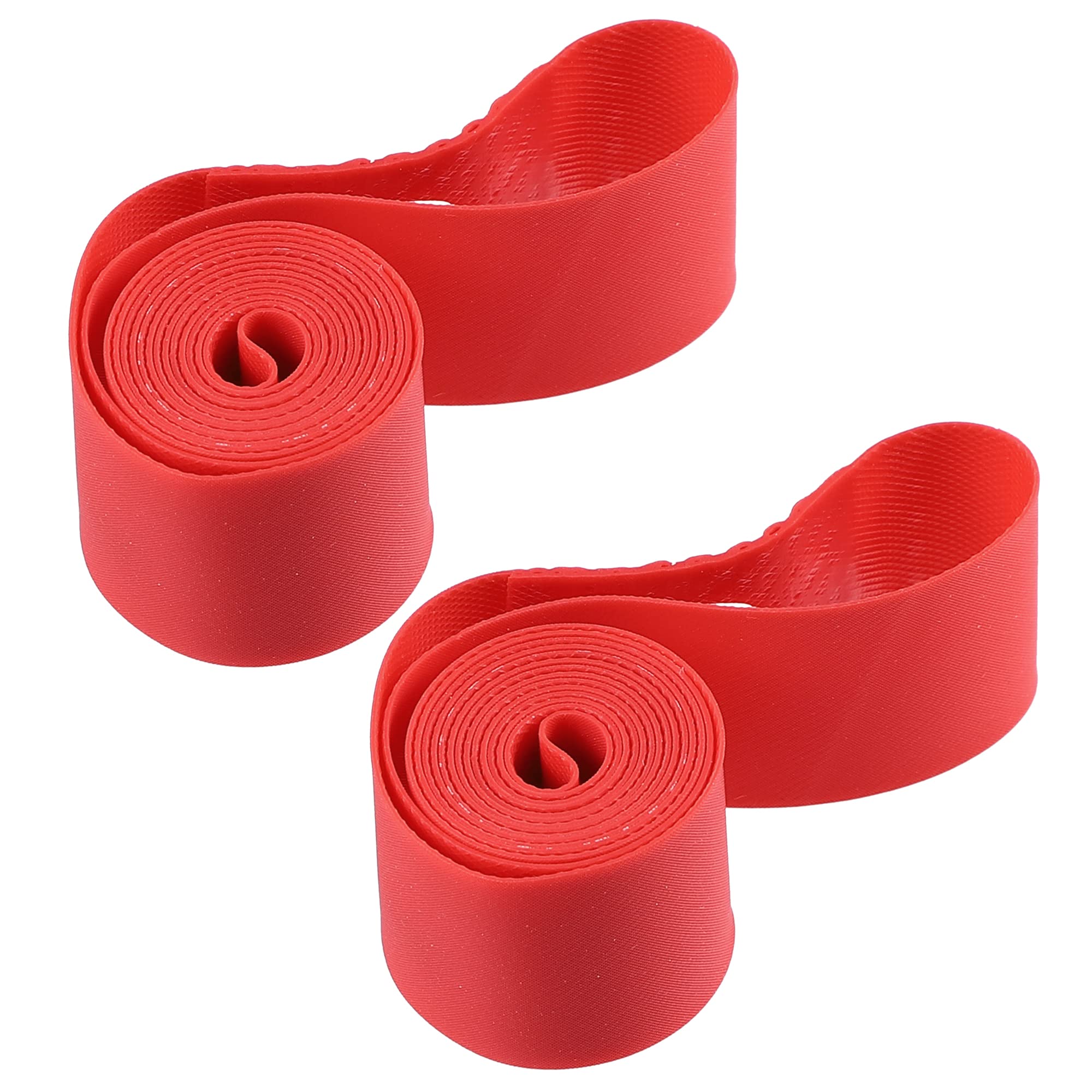 X AUTOHAUX 16" Bike Wheel Rim Strip Rim Tape Liner Inner Tube Band PVC Red Pair