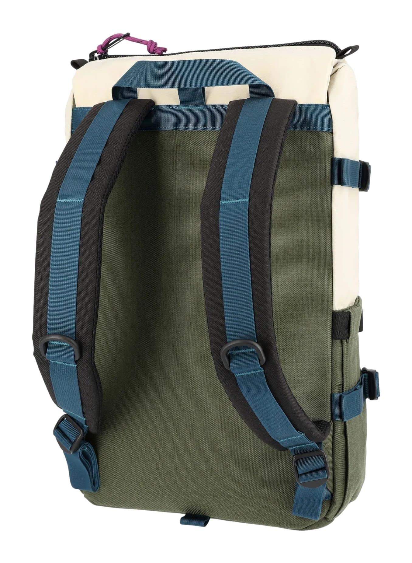 Topo Designs Rover Pack Classic - Daily Daypack for Commutes, Day Trips, Hikes, Iconic Denver Design, Recycled Nylon Durable Construction, PFAS-Free, Fair Trade, BlueSign Approved (Bone White/Olive)