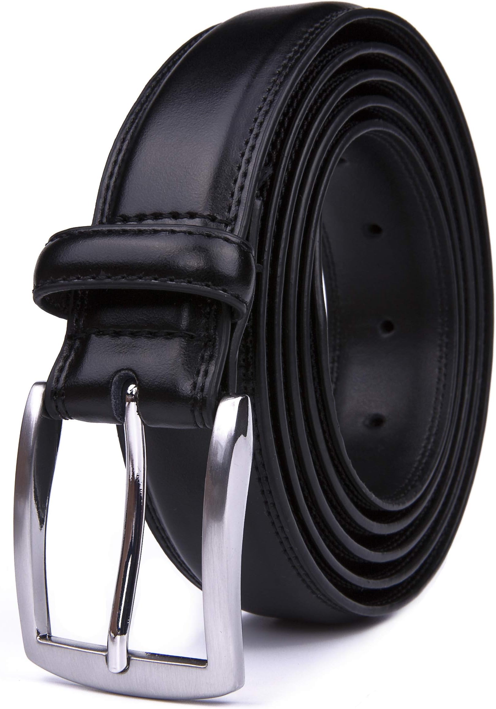 Fabio ValentiGenuine Leather Dress Belts For Men - Mens Belt For Suits, Jeans, Uniform With Single Prong Buckle