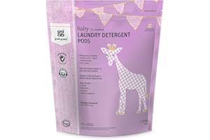 Grab Green Baby Laundry Detergent Pods, 50 Count, Dreamy Rosewood, Plant and Mineral Based, Formulated to Tackle Growing Baby (5 Months and Older) Laundry Stains