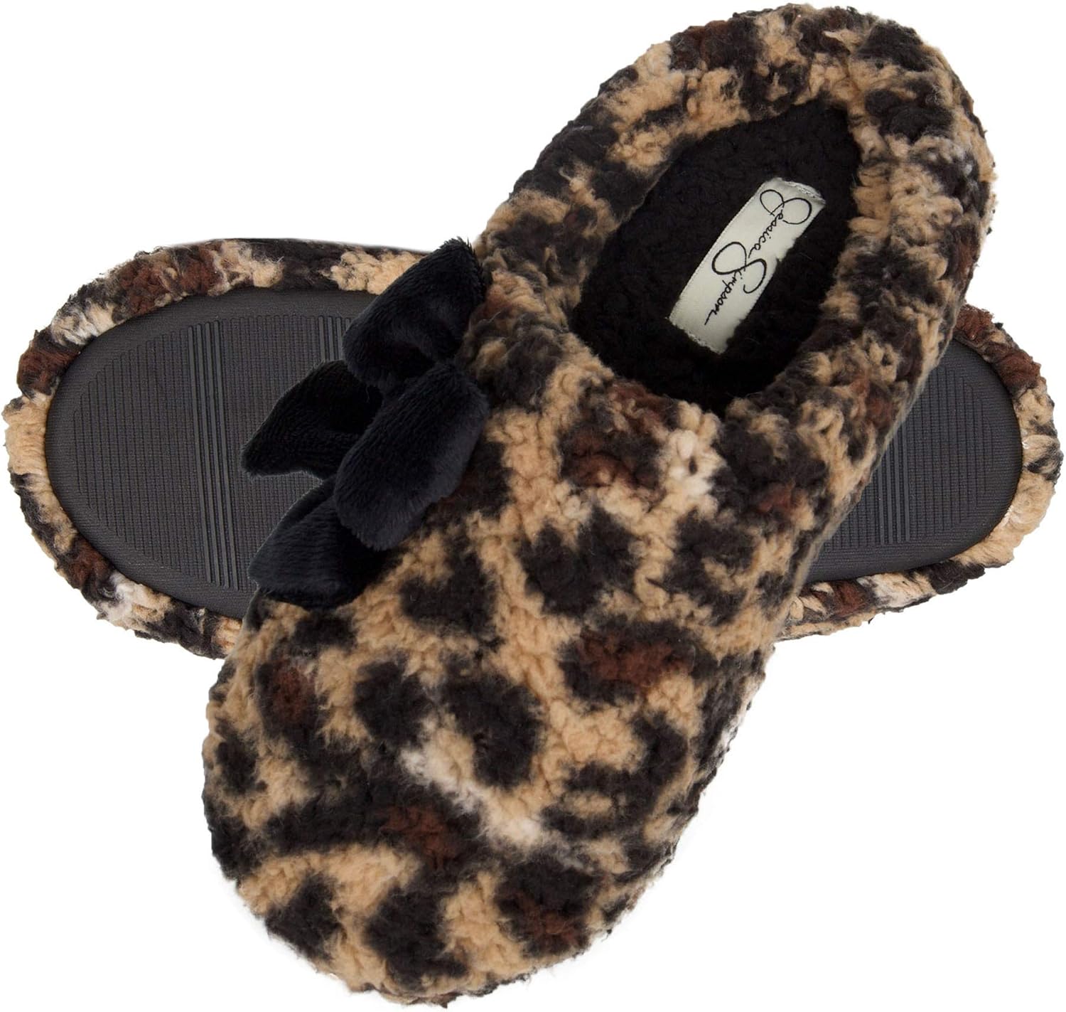  | Jessica Simpson Women's Plush Marshmallow Slide on House Slipper Clog with Memory Foam | Slippers