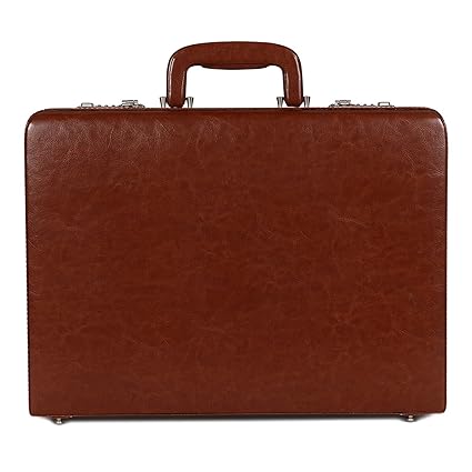 Zordan Leather Briefcase Bag Cum Office File Bag for Men Expandable Made in Faux Leather