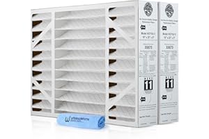 Lennox X6670 16x25x5 Air Filter MERV 11 HVAC AC Furnace Filters, Lennox Healthy Climate Filter for Home with Cleaning Cloth, 2-Pack (Actual Size: 15.75 x 24.75 x 4.38 Inches)