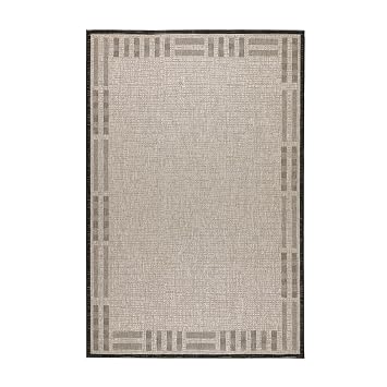 Amazon De Sisal Look Flachgewebe Teppich Lux Frame 3 Grau