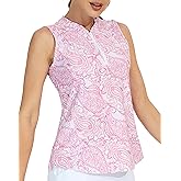 M MOTEEPI Womens Golf Shirt Sleeveless Golf Shirts Collared Zip Up Ladies Tennis Tank Tops