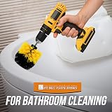 TDBS 5pc Drill Brush Set for Carpet Tub Sink Bathroom Shower Car Grout Cleaner view 8