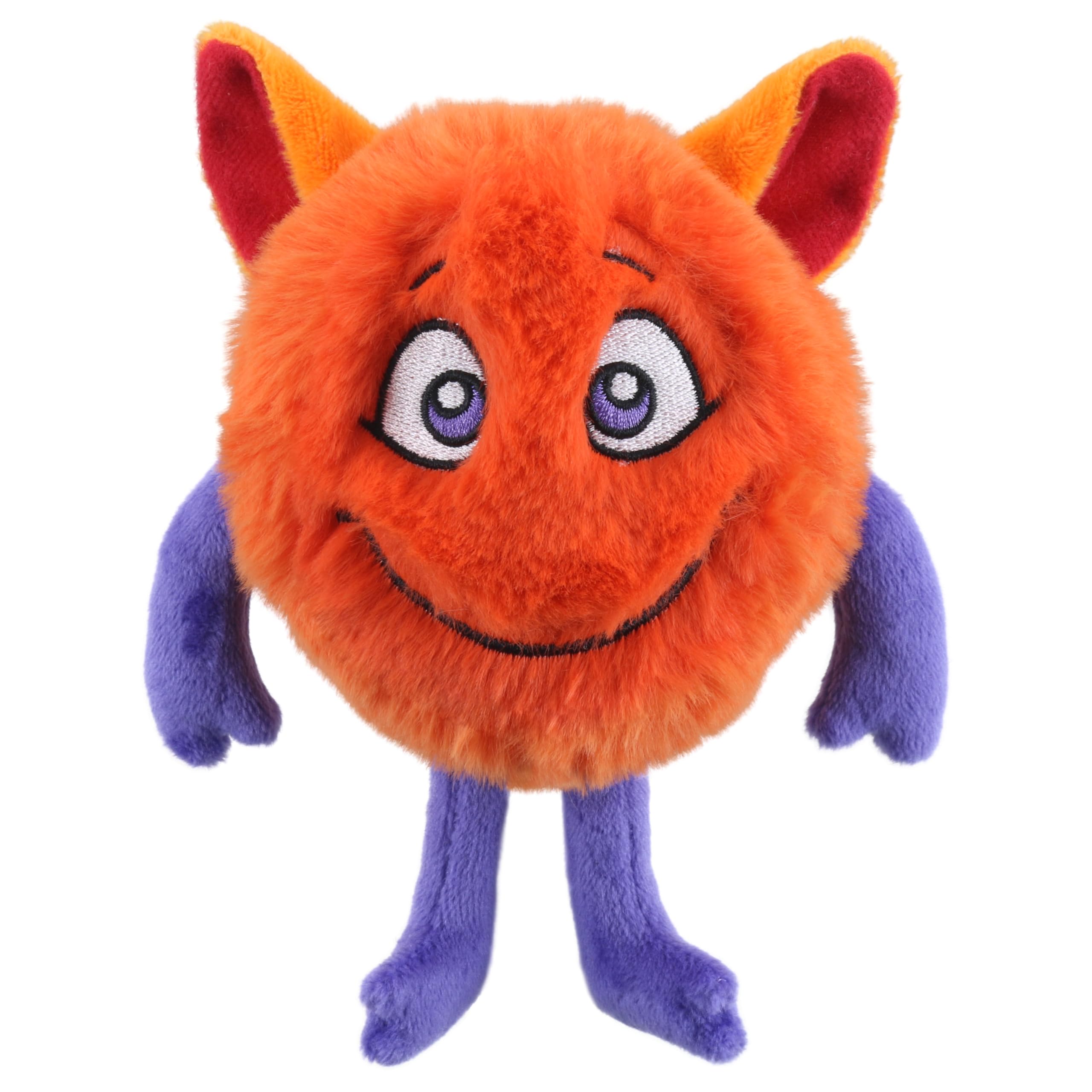 The Puppet Company Orange Micro-Monster Finger Puppet - Soft Plush Womp Character Toy for Imaginative Play, Storytelling, and Early Learning - 14cm