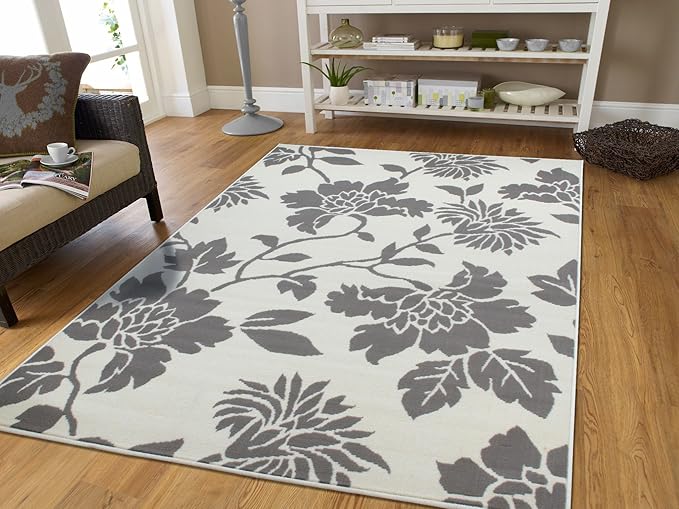 Large 8x11 Grey Modern Rugs Tree Branches Area Rugs Modern