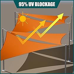 Royal Shade 14' x 17' Orange Rectangle Waterproof