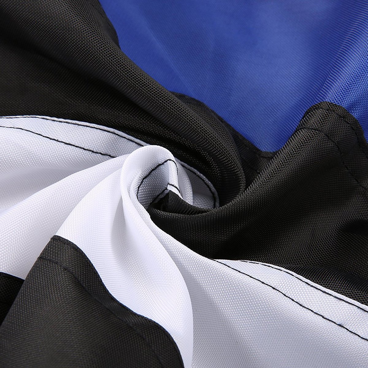 Thin Blue Line Flag 3x5 Ft Nylon Embroidered Stars Sewn Stripes Blue Line USA Banner Flags for Police and Law Enforcement Officers