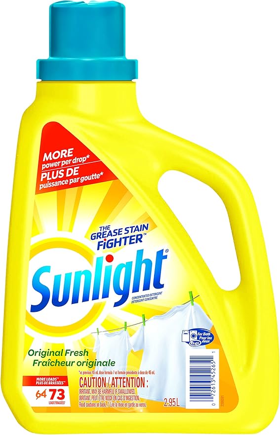 Sunlight Original Fresh Liquid Laundry Detergent, 64 Wash Loads, 103.8