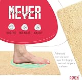 Asvin Large Non Slip Shower Mat 60x80cm Beige OEKO-TEX Loofah Rubber view 4