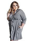 SIORO Women's Cotton Robe Plus Size Lightweight