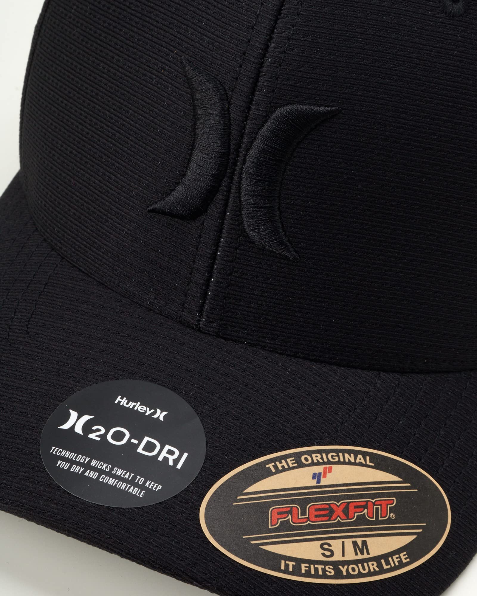 Hurley Men's Baseball Cap – Lightweight Curved Bill H2O Dri Fitted Caps for Men