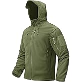 TACVASEN Men's Tactical Fleece Jacket Heavyweight Military Hoodie with 6 Pockets Winter Warm Coats Windproof Outdoor