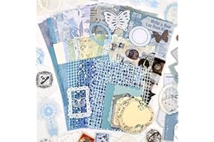 Diuhofart Scrapbook Kits for Adults, Vintage Aesthetic Stickers Paper Frame Scrapbooking Supplies Set Collage Materials for Junk Journaling, Scrap Booking, Card Making, Crafts Arts