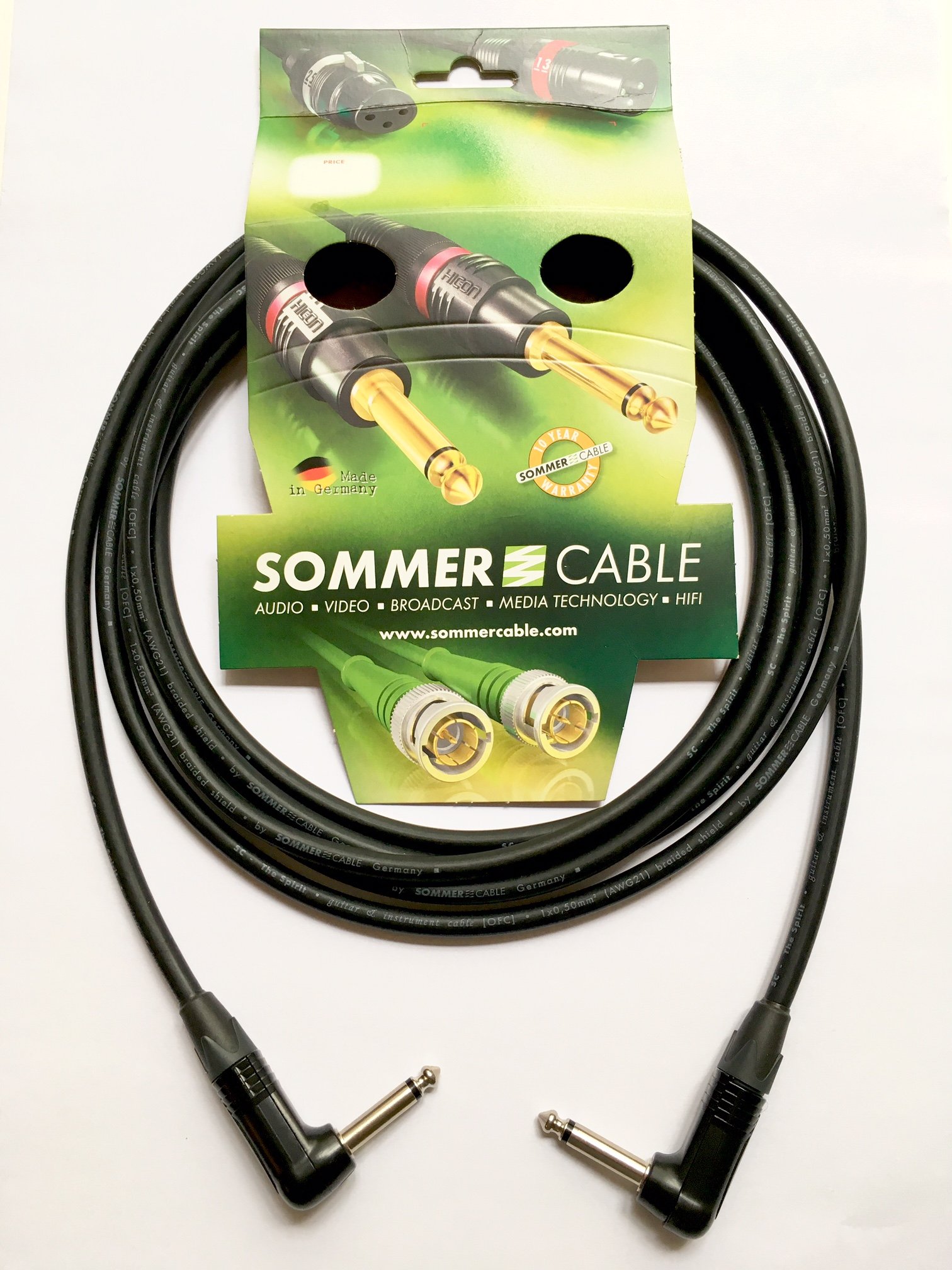 Sommer Cable - Instrument Cable SC-Spirit - Jacks NP2RX-BAG / NP2RX-BAG Neutrik (6m - 19,7ft) Made in Germany by Sommer Cable