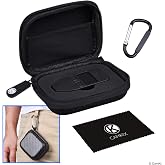 Protective Travel/Storage Case for Trezor One Bitcoin/Cryptocurrency Wallet - Durable Nylon Hardshell Case with Mesh Pocket (for USB cable) and Carabiner - High Grade Zipper - Lightweight