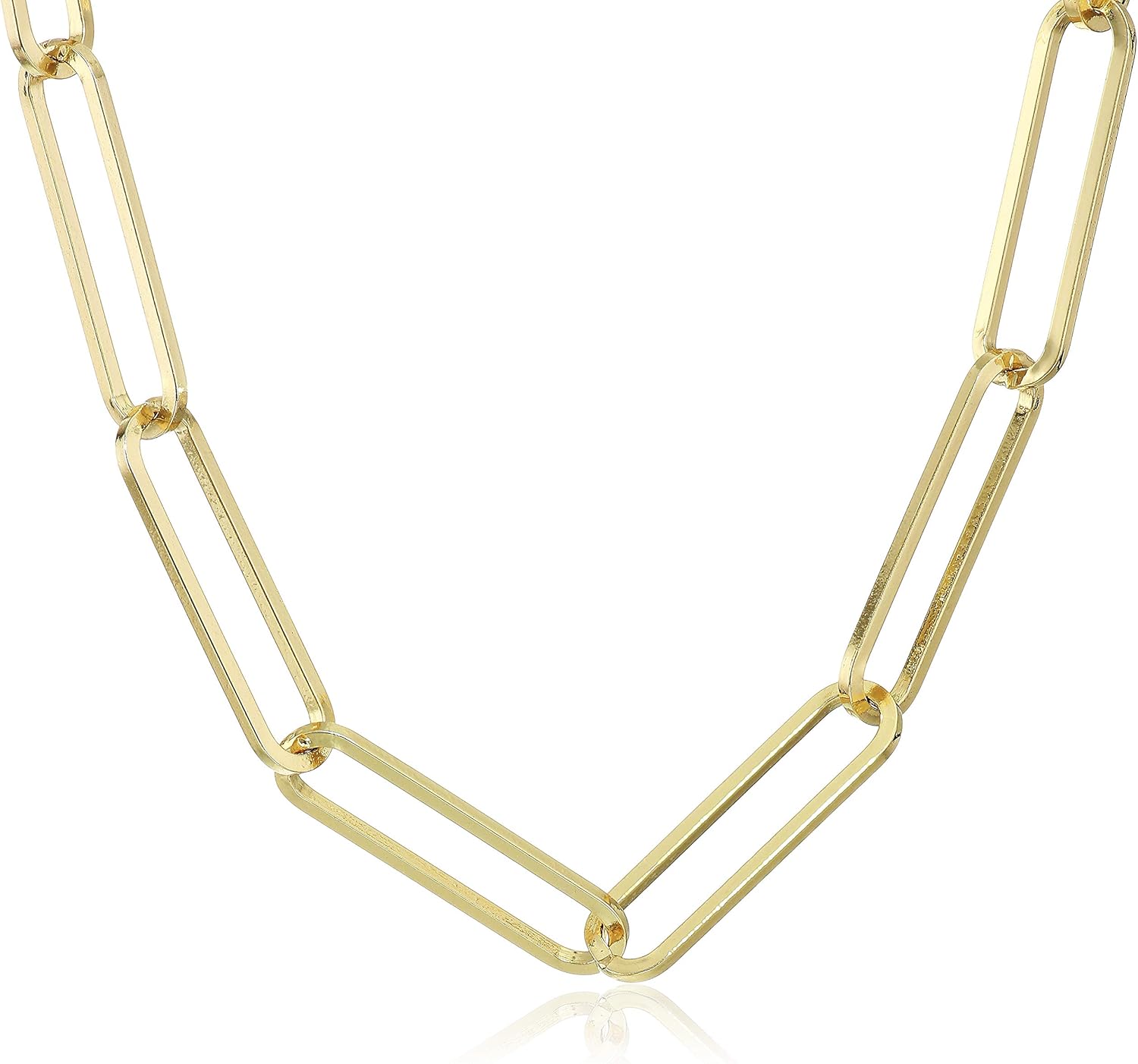 Amazon Com Fossil Gold Tone Brass Chain Necklace Jewelry