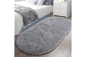 LOCHAS Ultra Soft Children Rugs Room Mat Modern Shaggy Area Rugs Home Decor 2.6' x 5.3', Grey