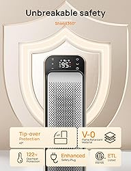Dreo Space Heater for Indoor Use, 25" 11.5ft/s Fast