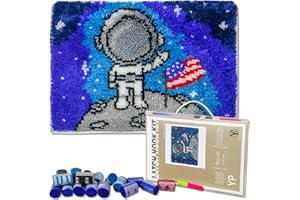 YP Latch Hook Rug Kits for Adults and Kids DIY Rug Crafts Arts Carpet for Home Decoration Festival Gifts,20.5" X 15"（Fly to t