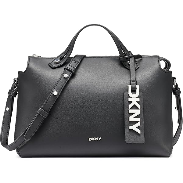 DKNY, Handbag, Avril SM Satchel Cro, BK LOGO-BK, 1SZ: Handbags