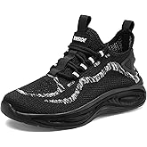 RUNSIDE Boys Girls Sneakers, Lace up Kids Tennis Shoes for Walking/Running Lightweight Breathable Gym Shoes Outdoor, Little Kid/Big Kid