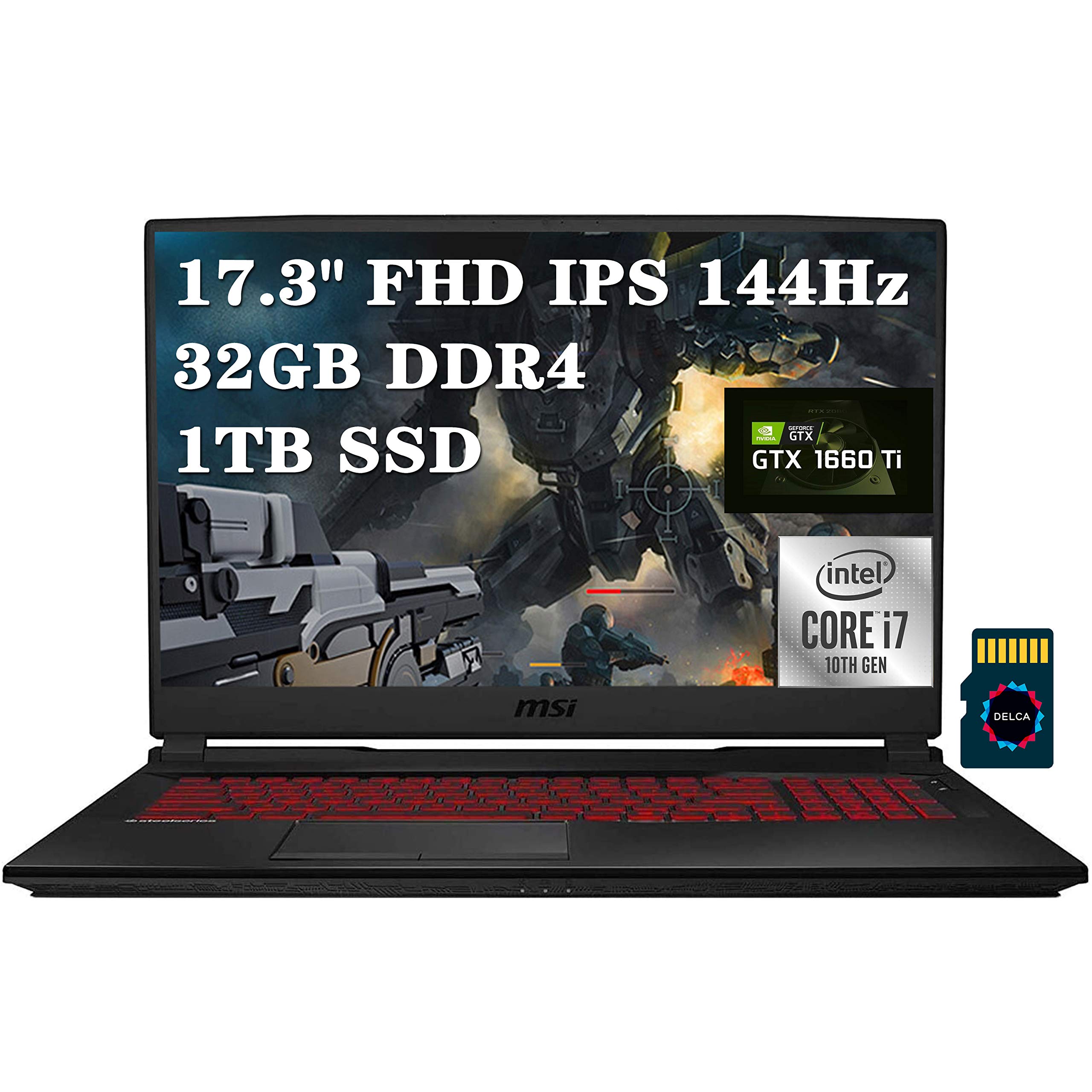 MSI 2020 GL75 Leopard Gaming Laptop I 17.3" FHD IPS 144Hz 3ms 100% sRGB ...