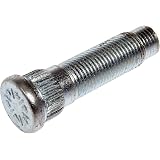 12x Grade 10.9 Wheel Studs - 1/2-20 Thread, 0.56" Knurl, 2.2" Length, Serrated, Zinc Plated