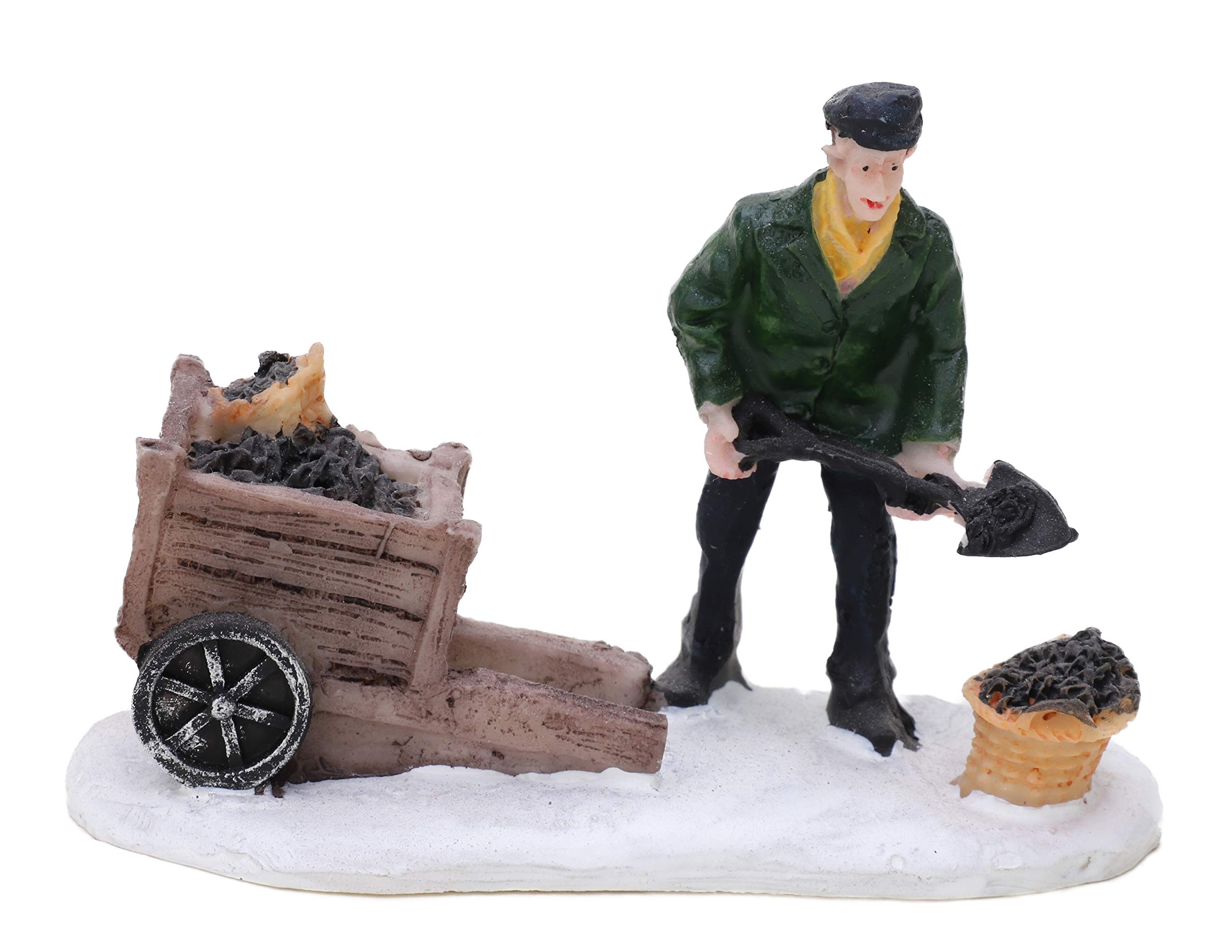 Toyland® Mini Resin Christmas Collectible Ornament - Village Scene Accessories - Xmas Figures (Coal Worker 3.5 x 2.5 Inch). — image 1