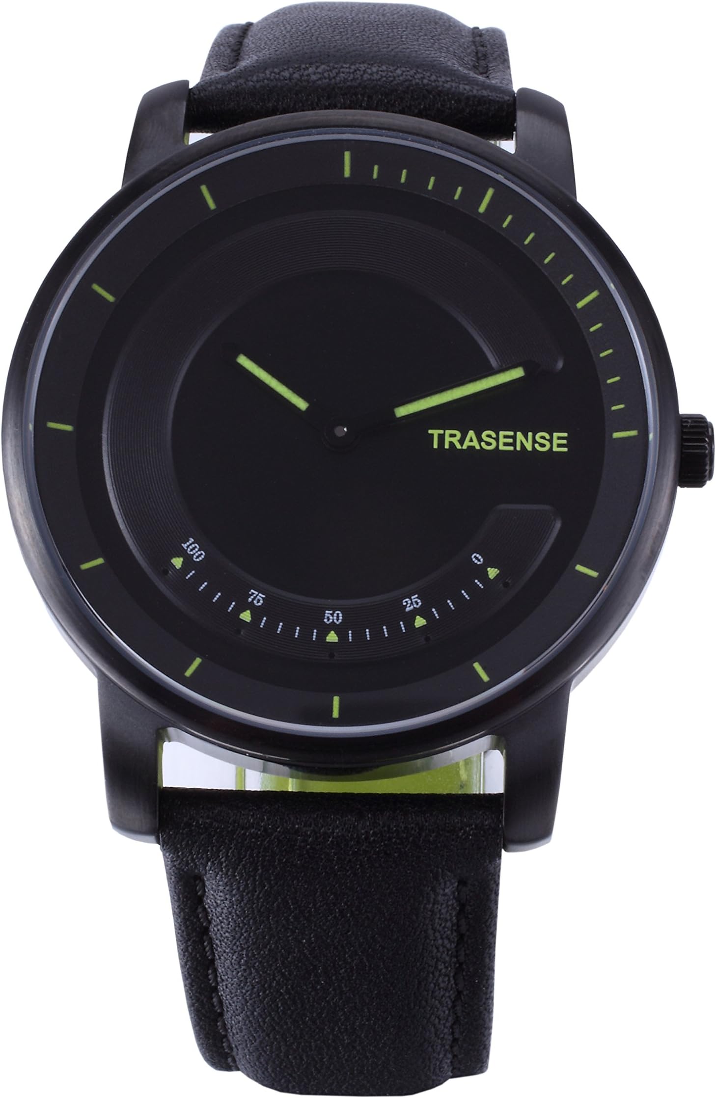 TRASENSE TS-H03 Bluetooth Smart Watch 2-in-1 with Luminous Dials and Pointe(Black)