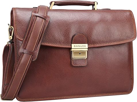 banuce leather briefcase