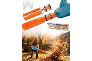 Official Cyclone2x Leaf Blower Air Booster Attachment,Venturi Gutter & Snow Blower Attachment,Increases 2X Airflow for Wet Leaves/Snow,All-Season Blower Attachment,for 2-4 Inch Nozzles (Yellow-1Pcs)