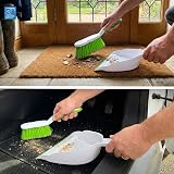 TDBS Dustpan and Brush Set Green – Easy Hold Soft Bristles Home Cleaning view 7
