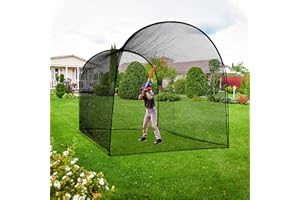 ANDGOAL Batting Cage, Baseball & Softball Batting Cages for Backyard, Baseball Batting Cage with Frame and Net, Portable Batting Cage Net for Pitching Training Practice
