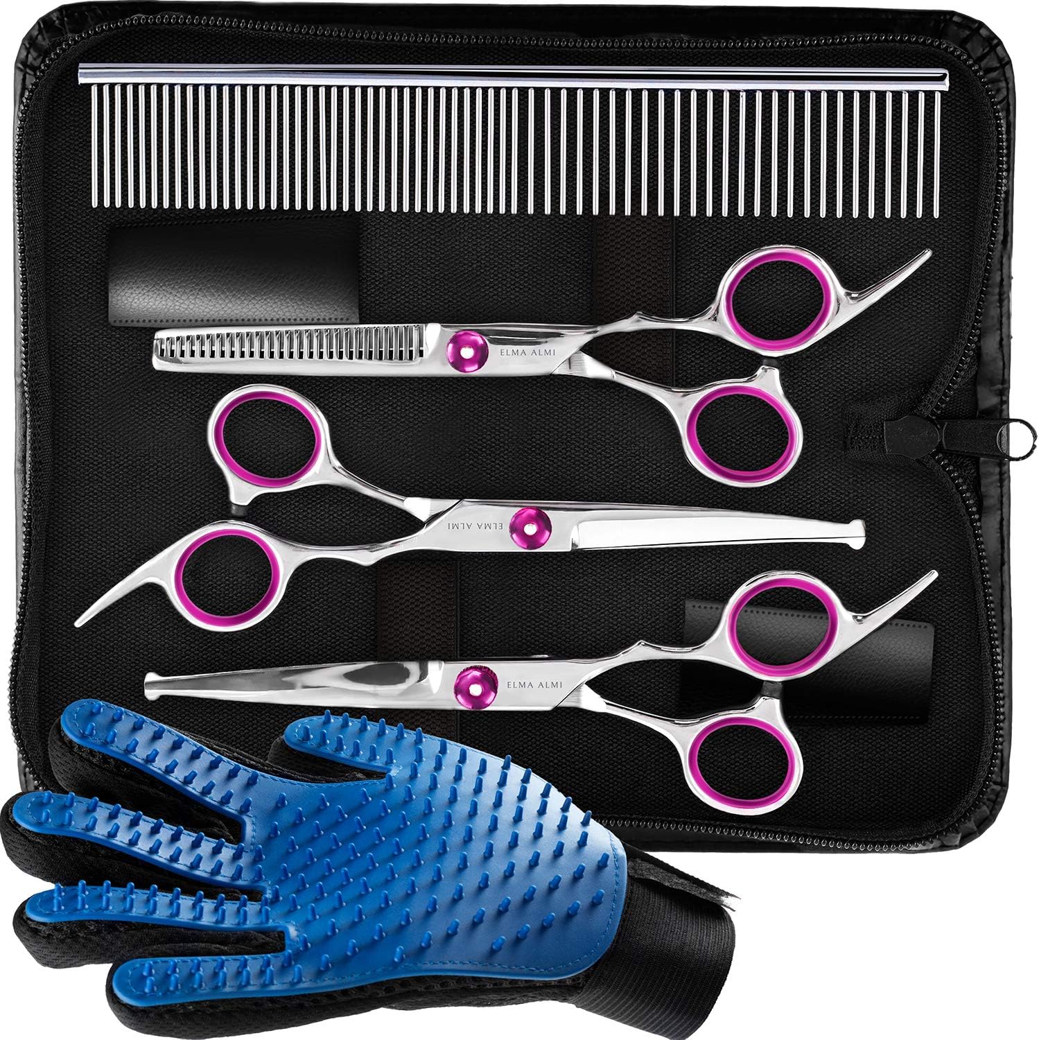 ELMA ALMI Dog Grooming Scissors - Dog Scissors for Grooming, Pet Grooming Scissors, Grooming Scissors for Dogs: Home Improvement